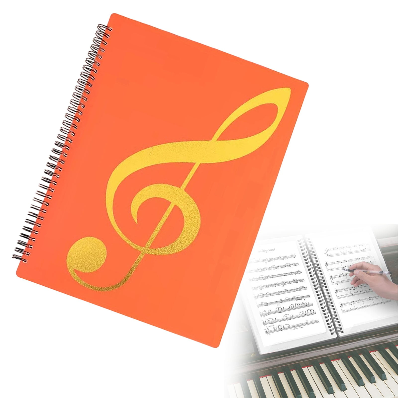 1 Music Score Folder Sheet Music Folder 60 Pages Sheet Music /Holder Letter Size Writable & Detachable Choir Folder