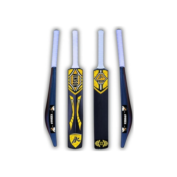 Vinson Plastic Tennis Cricket Full Size Bat To Play At Turfs & Box Cricket Leagues For Kids & Adults | Black