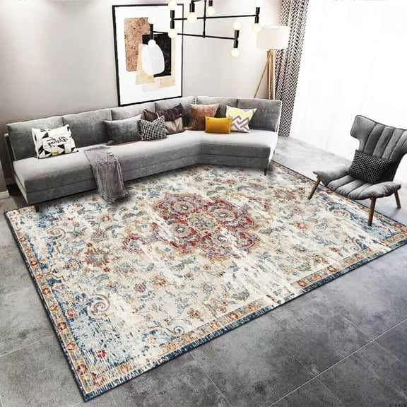 Bohemian Retro Carpet for Living Room Anti Slip Bedroom Decoration Large Area Rugs Soft Fluffy Lounge Floor Mat Washable