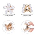 thumbnail image 2 of 10PCS Mini Pearl Claw Hair Clips, Small Retro Hair Clips with Flower, Sweet Bangs Clips Hair Accessories for Women Girls Party Wedding Daily, 2 of 7