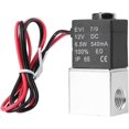 thumbnail image 1 of Válvula de solenoide, 12v dc 1/4 "de 2 vías normalmente cerrado 1,2 mpa válvula solenoide de aluminio neumática compatible con agua de aire (dc12v) brand modelStyleType, 1 of 2