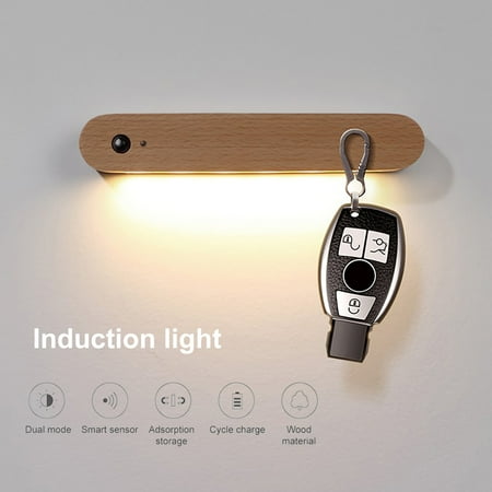 

Naierhg NO-HB012 LED Night Light Multifunctional Sensitive Punch-free Magnetic Motion Sensor Eye Protection LED Night Lamp for Storage