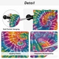 thumbnail image 5 of Colorful Tier Curtains, Ethnic Modern Abstract Watercolor Tie-Dye Light Filtering Kitchen Curtains, 2Pcs Rod Pocket Half Window Treatments Panels for Sink Cafe Cabinet Basement 27.5x45 Inches, 5 of 9