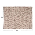 thumbnail image 3 of Creative Co-Op Woven Cotton and Sherpa Throw Blanket, Natural, Tan and Rose, 3 of 5