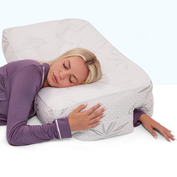 Almohada para dormir de lado con orificio para el brazo y espuma viscoelástica