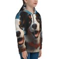 thumbnail image 5 of Sigee Playful Smile Cute Dog for Teenage Zip Up Hoodies Long Sleeve Sweatshirts-Small, 5 of 6