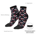 thumbnail image 6 of Fuzoiu Rose Flowers Print Adult Socks, Crew Moisture-wicking Socks, Unisex Cushion Crew Socks,Casual Sports Ankle Socks, 6 of 7