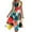 Red, variant on Uaswgudfs Women’s Sleeveless Round Neck Midi Dress - Floral Embroidery & Star Accents with Casual Summer Sundress Asymmetrical Hem Design