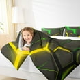 thumbnail image 4 of jejeloiu Modern Geometric Hexagon Queen Comforter Set,Abstract Honeycomb Bedding Sets,Neon Yellow Green Bedding Comforter Set For Kids,Microfiber Bedroom Decor,3 Pieces, 4 of 8