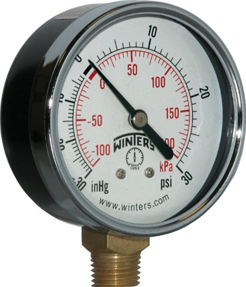 30inhg 30psi School Science Equipment Winters Vacuum Pressure Gauge 