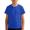 thumbnail image 4 of Kids Unisex Raglan Sleeve Mesh Shirts, Breathable Casual Tops for School & Play, 3-14Y, 4 of 4