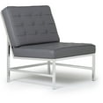 thumbnail image 4 of Studio Designs Home Ashlar Bonded Leather Accent Chair in Smoke Gray, 4 of 5