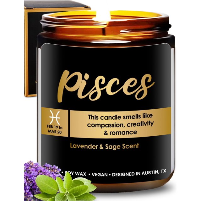 Candle Rosa Vila Piscis con aroma a lavanda y salvia 255 g