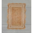 thumbnail image 2 of Natural Jute Rug- Wavy Edge Rug, Scalloped Jute Rug, Bohemian Rug, Jute Scalloped Rug, Jute Rug Rectangular, Scallop Jute Rug, Custom Rug, 2 of 5