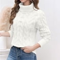 thumbnail image 2 of UAMVSH Turtleneck Tops for Women Soft Warm Long Sleeve Pullover Trendy Casual Cable Knit Sweaters Fall Winter Clothes, 2 of 7