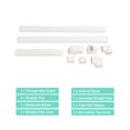 thumbnail image 3 of Kit de Couverture de Tuyau Décoratif, Ensemble de Ligne en PVC Décoratif pour Climatiseur Cache Tuyau de Drainage Protection de Tuyau pour Climatiseur Central Split, 3 of 8
