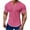 Hot Pink, variant on T-shirts for Men Short Sleeved V-neck Pocket Summer Casual Solid Color Shirt Black XXL