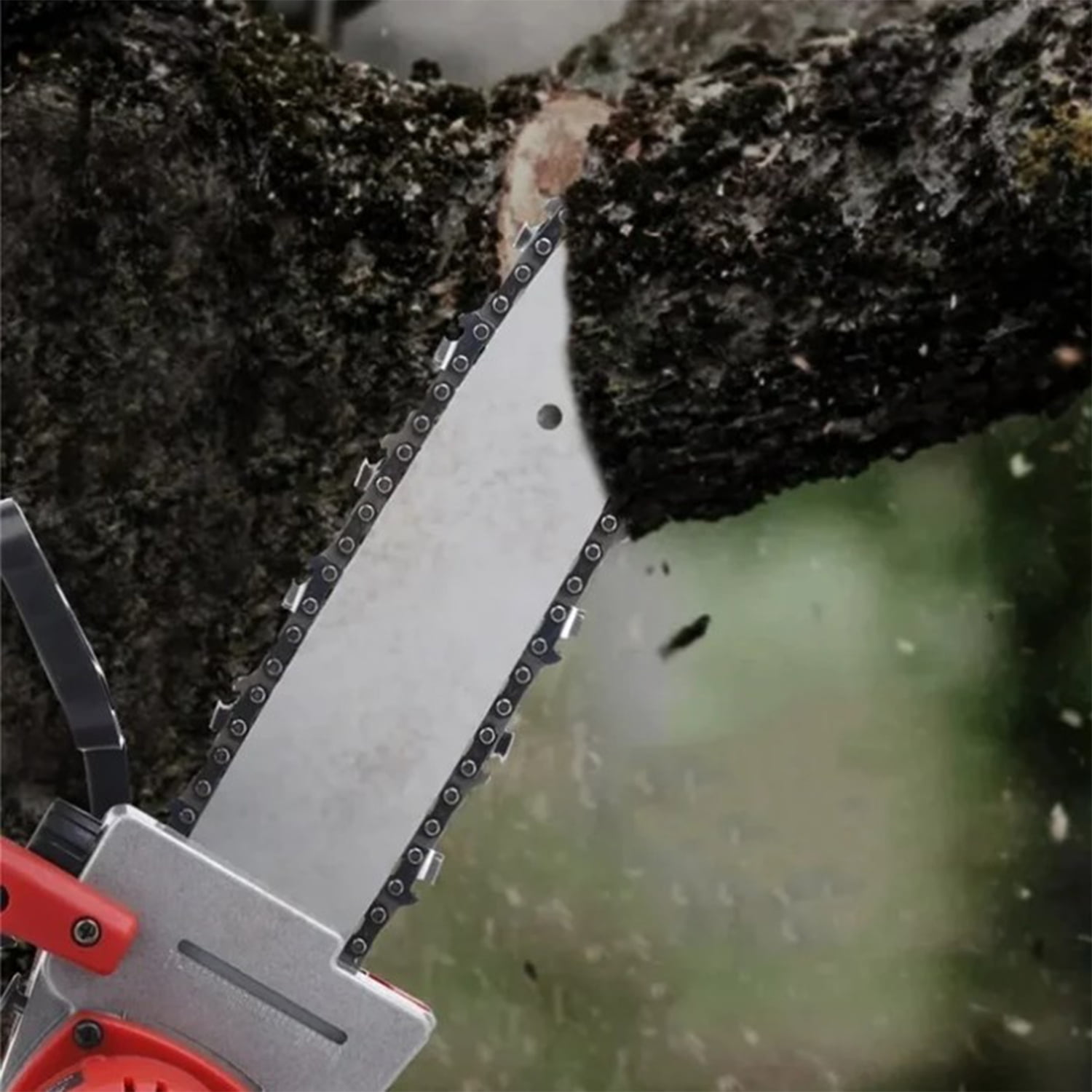 12" Electric Chainsaw Cordless Handheld Chain Saw Wood Cutter + Battery 2 Chains, Ideal for Medium Yard, Garden, and Farm Wood Cutting