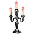 thumbnail image 6 of Northlight Antique-Style Skull Trio Flickering Halloween Candelabra - 13.75" - Amber Lights, 6 of 9