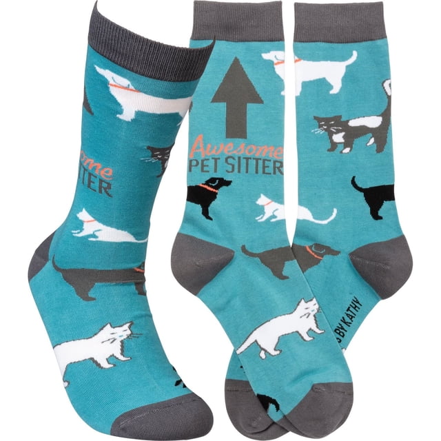Primitives by Kathy Calcetines novedosos, Awesome Pet Sitter, talla única, unisex