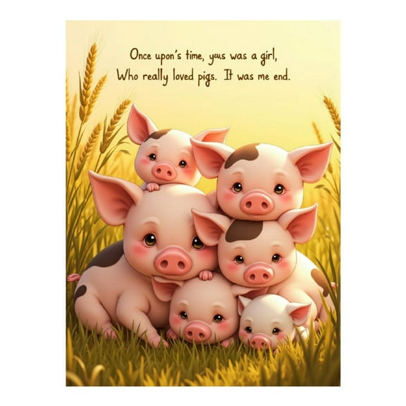 Diamond Art Kit for Adults, Charming Cute Piglet Family Scene Diamond Painting for Adults Beginners, 5D DIY Diamond Art Painting Kits, Colorful Diamond Painting Craft for Home Decor 12x16