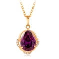 thumbnail image 1 of Collar con colgante de circonita grande, elegante y a la moda, ideal para San Valentín, Día de la Madre, cumpleaños, para mujeres y niñas (morado)., 1 of 7