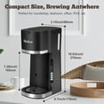 thumbnail image 6 of Bluebow Hot & Iced Coffee Maker, 3 in 1 Single Serve Brew for K Cup, Ground Coffee & Tea, Iced Tea Maker, 6-12oz Brew Size, Black, 6 of 7