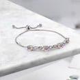 thumbnail image 3 of Gem Stone King 4.02 Ct Mercury Mist Mystic Topaz E-F Lab Grown Diamond 925 Silver Bracelet for Women, 3 of 3