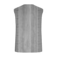 thumbnail image 4 of JGGSPWM Tank Tops for Women Loose Fit Sleeveless Summer Tops Trendy T Shirts Pleated Buttoned Patchwork Tunic Blouse Tee Gray L, 4 of 8