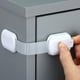 thumbnail image 5 of 4 Piezas Seguros para puertas y cajones bebé, para bebe Cerradura de Seguridad Fácil Instalación sin Taladro, Cerraduras de Seguridad Doble Cerrojo de Uso Múltiple, Blanco, 5 of 5