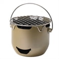thumbnail image 1 of Mini Estufa de Carbón para Acampar, Cocina Portátil con Parrilla, para Exteriores, Color Verde Oliva., 1 of 5