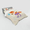 thumbnail image 3 of Ambesonne Retro Bedding Set 3 Pcs, Fox with Clothing Flowers, Twin, Multicolor, 3 of 3