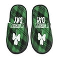 thumbnail image 1 of Balery St Patrick's day Pantuflas de Casa de Felpa Silenciosas con Diseño Estampado, Zapatillas Cómodas Antideslizantes de Algodón para Interior-Large, 1 of 8