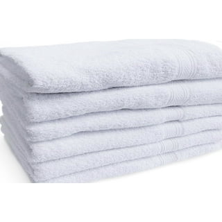 Brooklyn Linen Cotton Towels | White, 22x44 Inches Pack of 6 | Towels for  Salon, Gym, Bathroom | Lightweight, Absorbent & Quick Dry | Premium Quality