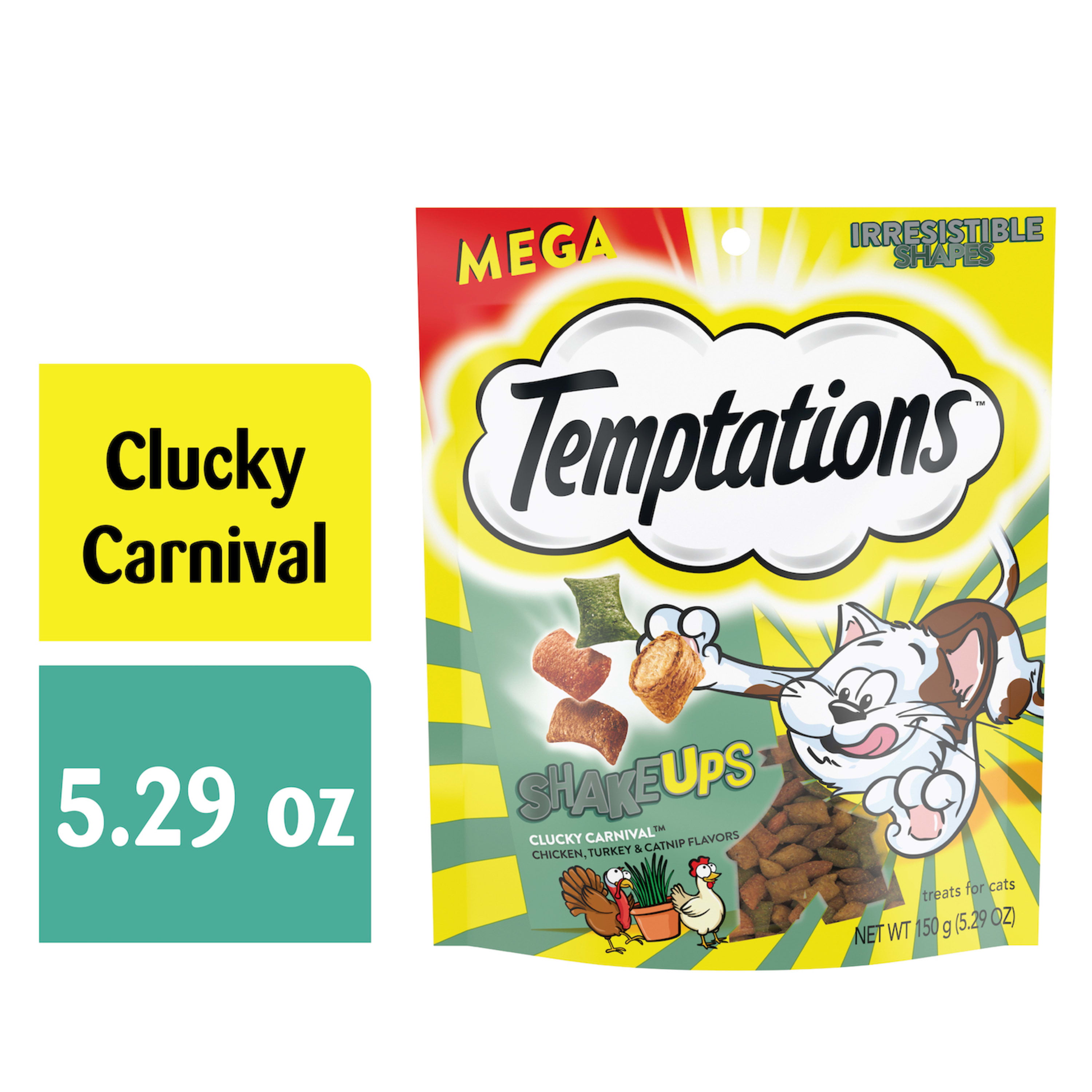 2.5-3 oz. TEMPTATIONS MixUps & ShakeUps Crunchy and Soft Cat Treats 12 Pack