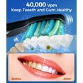 thumbnail image 2 of TEETHEORY Cepillos de dientes eléctricos sónicos para adultos y niños, 8 cabezales de cepillo de dientes eléctrico con 40000 VPM limpieza profunda 5 modos, carga rápida recargable 4 horas últimos 30 d, 2 of 5
