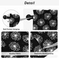 thumbnail image 5 of Black White Dandelion Tier Curtains, Farmhouse Botanical Blossom Light Filtering Kitchen Curtains, 2Pcs Rod Pocket Half Window Treatments Panels for Sink Cafe Cabinet Camper 27.5x36 Inches, 5 of 9