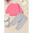 thumbnail image 3 of Bagilaanoe 2pcs Newborn Baby Girl Pants Set Long Sleeve Sweatshirt Tops + Sweatpants 3M 6M 9M 12M 18M 24M Infant Casual Clothes, 3 of 9