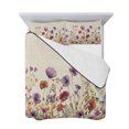 thumbnail image 7 of Purple Red Spring Floral Full Size Down Alternative Comforter,Lightweight Comforter Quilt Bedding Set with Pillow Shams Watercolor Botanical Summer Flowers Bed Comforter Duvet Insert 78"x90", 7 of 7
