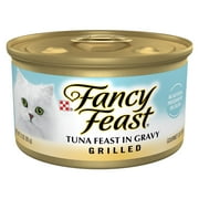 Purina Fancy Feast Grilled Kitten Food, Wet Cat Food, Tuna Feast in Gravy, 3 oz Cans