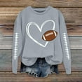 thumbnail image 2 of WZXFASHION Chandails en Molleton de Football pour Femmes, Imprimé Graphique Baseball Mignon, Col Rond, Manches Longues, Automne Hiver, Chandail en Liquidation, Chandail designer 2025, 2 of 4