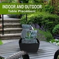 thumbnail image 6 of SereneLife 3-Tier Desktop Electric Water Fountain Decor W/ LED - Indoor Outdoor Portable Tabletop, 6 of 6