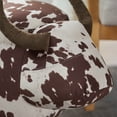 thumbnail image 3 of Bertha Milk Cow Patterned Velvet Ottoman, 3 of 7