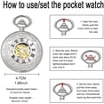 thumbnail image 2 of Men's Mechanical Pocket Watch. Vintage Pocket Watch. Dial In Roman Numerals, 2 of 5