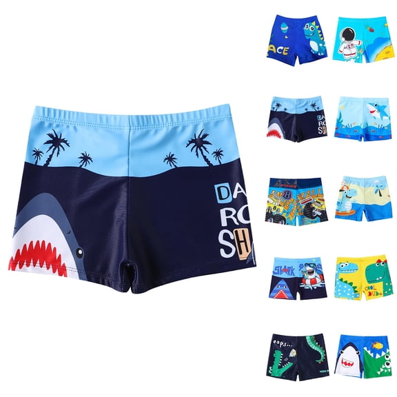 SHenli Swimming Trunks for Boys 12-14 Cartoon Printed Beach Board Shorts High Stretch Comfortable Beach Swimwear Swimming Trunks Clothes Swim Trunks Junior Beach Trunks