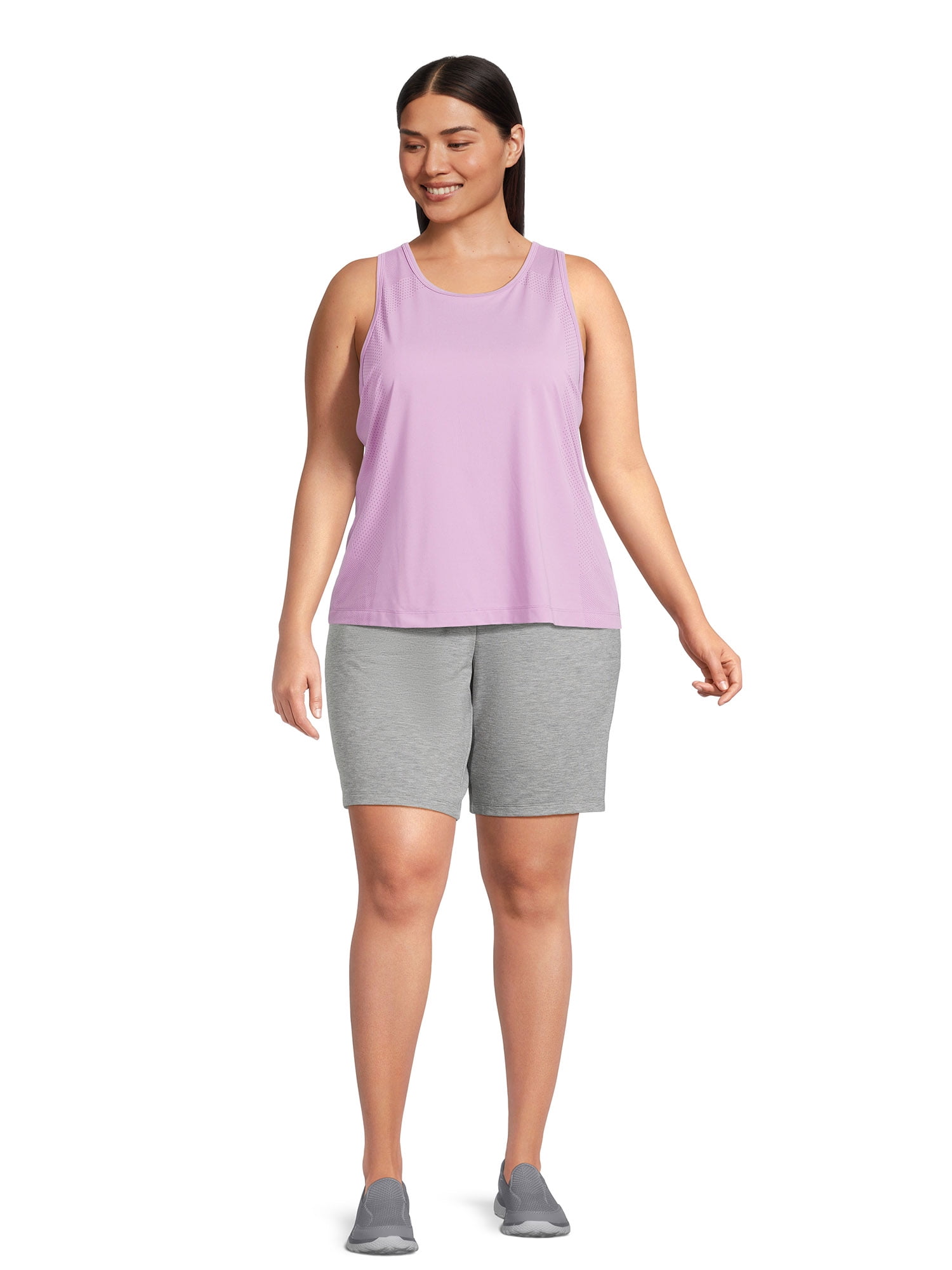 Athletic Works Women's and Women's Plus French Terry Bermuda Shorts, Sizes XS-4X