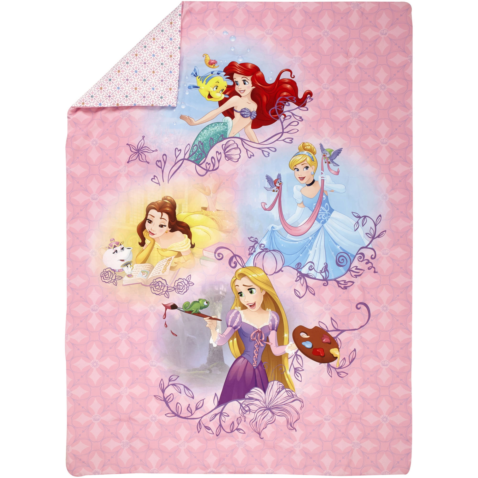 Disney Princess Always Be Bold 4Piece Toddler Bed Sheet Set with Comforter,  Pillowcase, Bottom and Flat Top Sheets in Polyester 7368416P - The Home  Depot