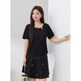 thumbnail image 4 of Pleated waist tencel cotton top, 4 of 6