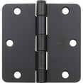 thumbnail image 2 of Stone Harbor Hardware 3-1/2" Door Hinges, 1/4" Radius Corner, Matte Black, 3-Pack, 2 of 4