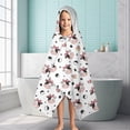 thumbnail image 6 of White Cow Bow Pattern Hooded Bath Towel，60"x35" for Ages 3 To 12 Kids, Quick Dry Lightweight Soft Microfiber Hood Beach Towel Cover Up for Kids, 6 of 7